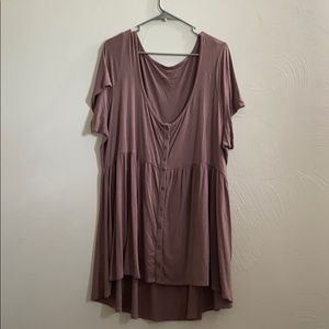 Plus size short sleeve tunic